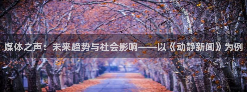鼎天国际网站官网：媒体之声：未来趋势与社会影响——以《动静新闻》为例